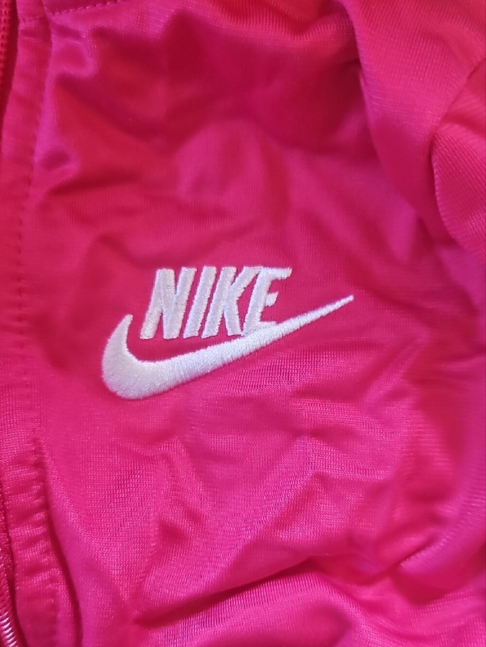 Nike Girls Bright Pink Track Jacket with Branded Sleeve Tape - Picture 2 of 4